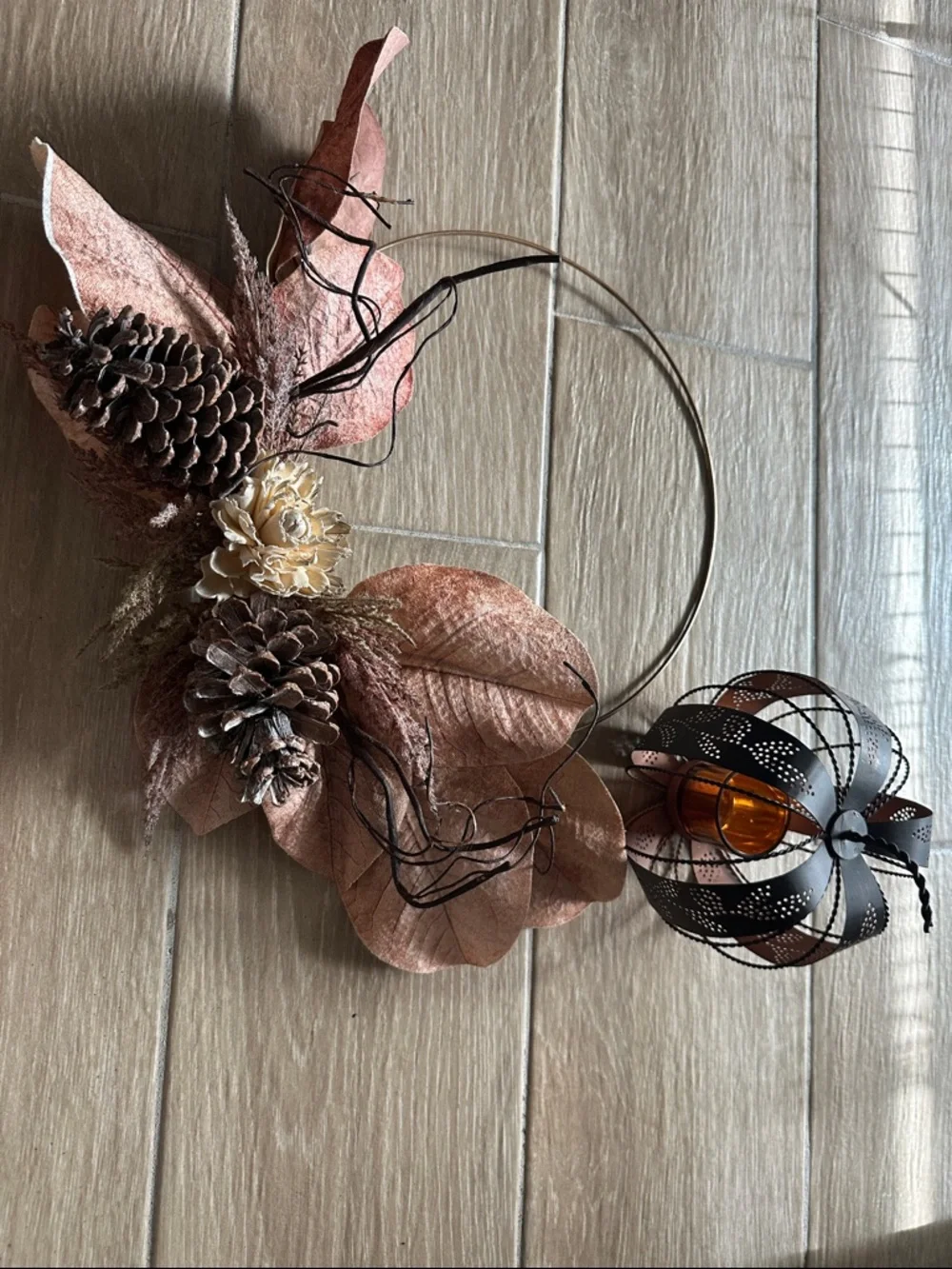 Fall decor lot wreath metal pumpkin farmhouse boho home decor
